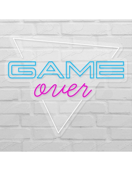 Rótulo neón Game over