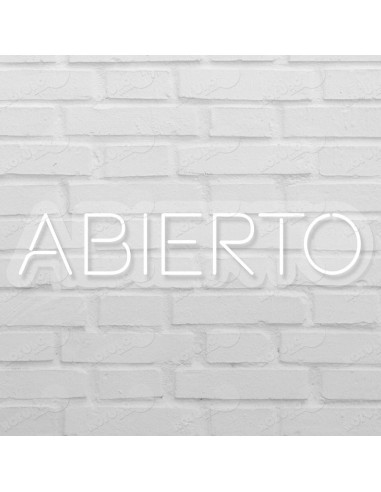 Rótulo neón Abierto