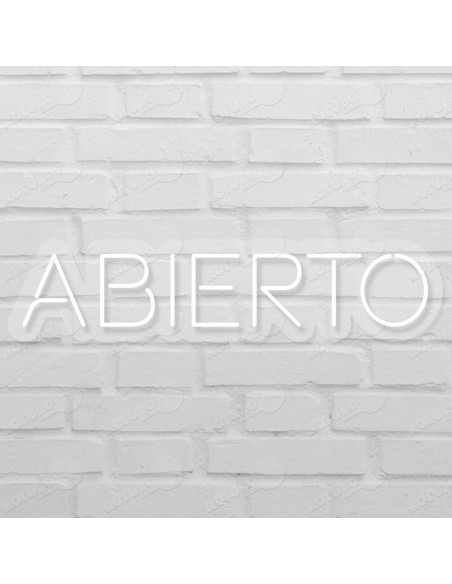 Rótulo neón Abierto
