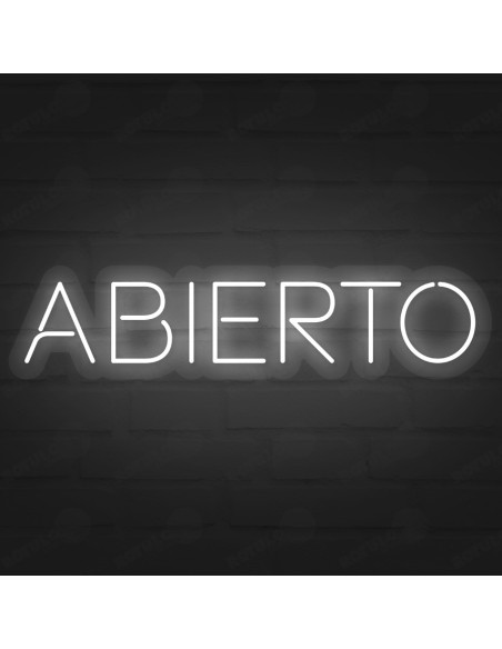 Rótulo neón Abierto
