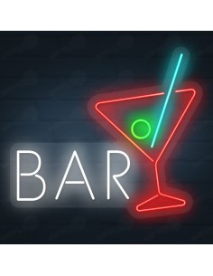 Rótulo neón Bar