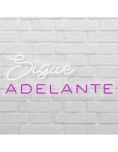 Rótulo neón Sigue adelante 2