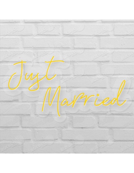 Rótulo neón Just Married