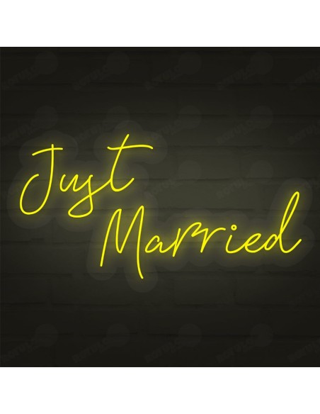 Rótulo neón Just Married