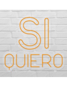 Rótulo neón Si quiero 2