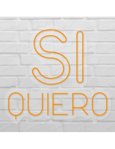 Rótulo neón Si quiero