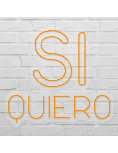 Rótulo neón Si quiero