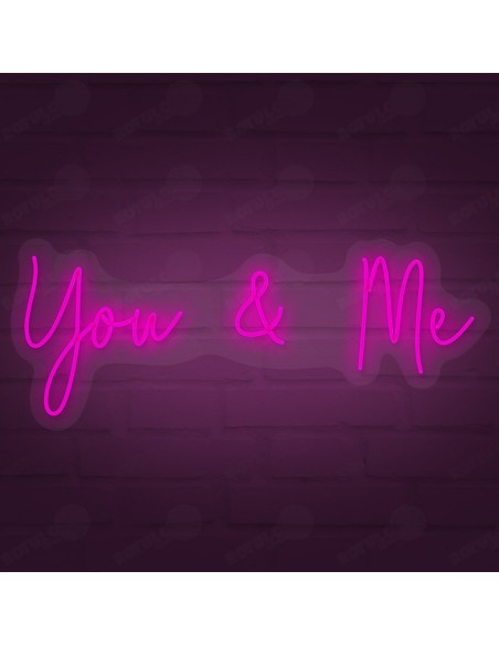 Rótulo neón You & me