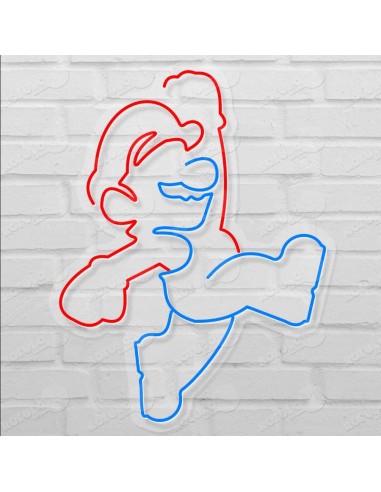 Rótulo neón Mario Bros