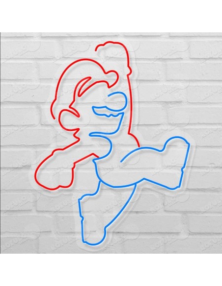 Rótulo neón Mario Bros