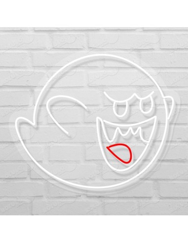 Rótulo neón Boo Mario