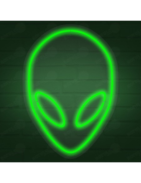Rótulo neón Alien