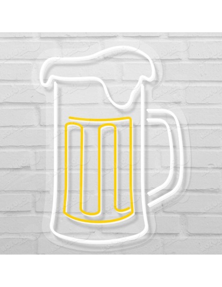 Rótulo neón Jarra Cerveza