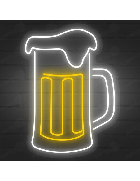 Rótulo neón Jarra Cerveza