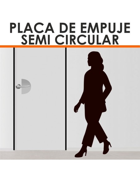 Placa de empuje semi circular