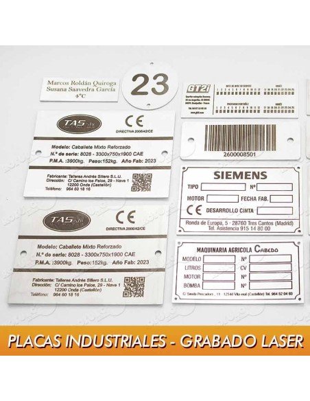 Placas grabado laser