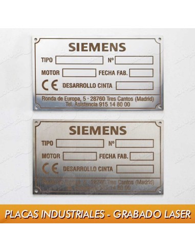 Placas grabado laser