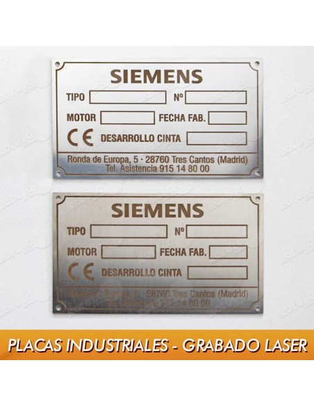 Placas grabado laser