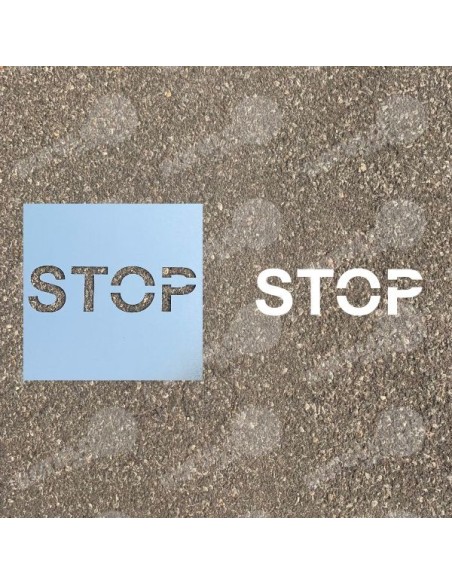 Plantilla metálica señal Stop