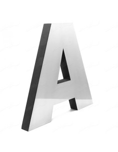 Letras pvc frontal acero