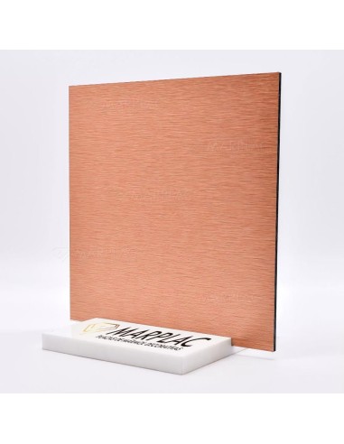 Panel decorativo cobre cepillado, decoración de interiores