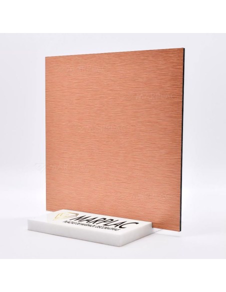 Panel decorativo cobre cepillado, decoración de interiores