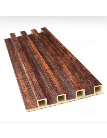 Palilleria Pvc color ébano, Revestimiento pared listones
