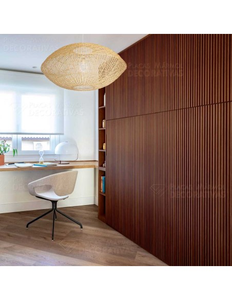 Palilleria Pvc color ébano, Revestimiento pared listones