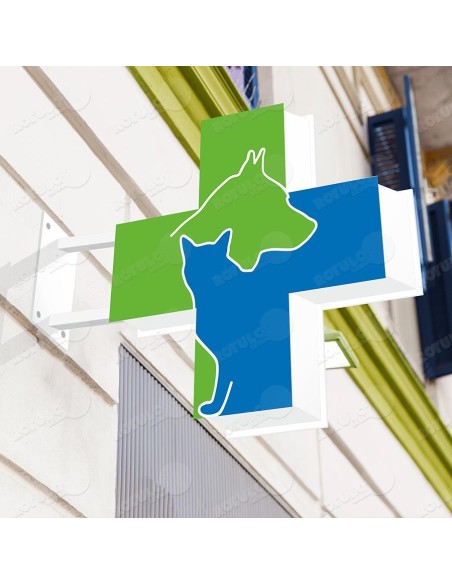 Rotulo banderola para veterinarias, cartel para veterinarios