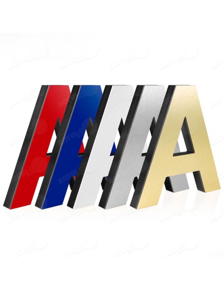 Letras corpóreas PVC con frontal de Dibond