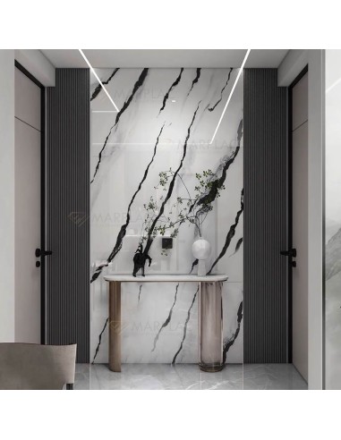 PANEL DECORATIVO BLANCO VETA NEGRA