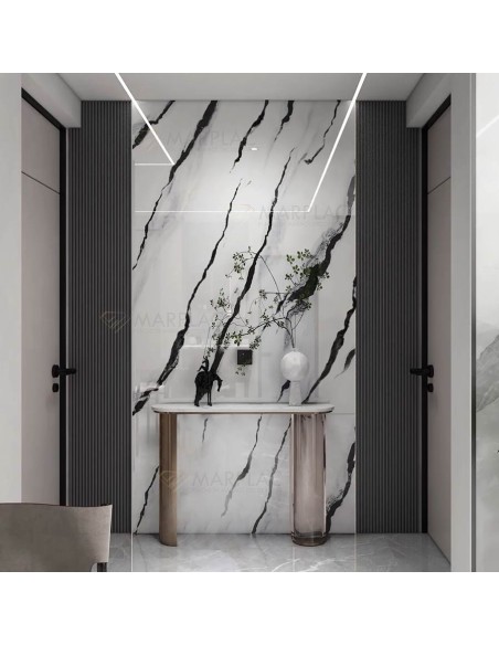 PANEL DECORATIVO BLANCO VETA NEGRA