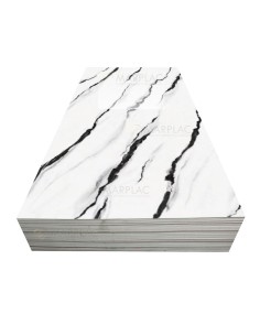 Panel decorativo  blanco efecto mármol