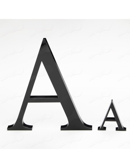 Letras corporeas metacrilato negro brillo