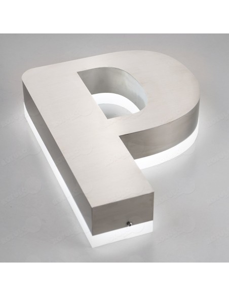 Letras corpóreas inoxidable iluminadas