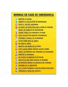 Cartel emergencia para Parking y centros comerciales. 2