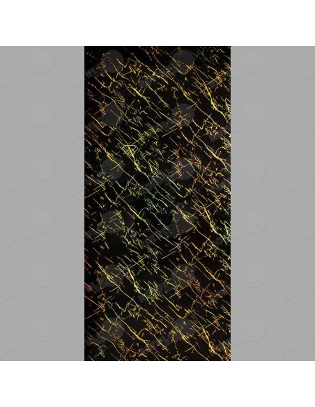 Planchas decorativa PVC negra con vetas doradas, placas efecto mármol