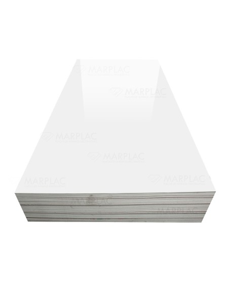 Panel decorativo mármol blanco brillo, para baños y cocinas
