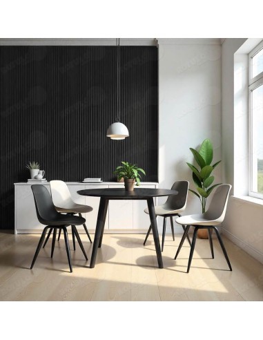 Listones de pvc efecto madera color negro