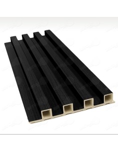 Listones de pvc efecto madera color negro