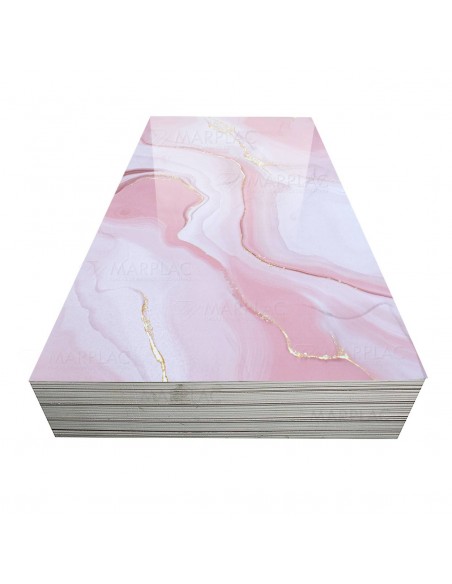 Placa Decorativa Mármol Rosado para Interiores Elegantes