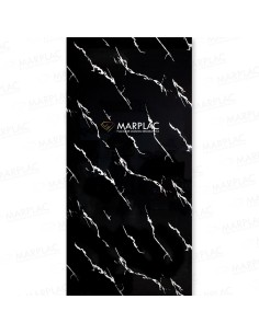Placas decorativa pvc negra vetas blancas