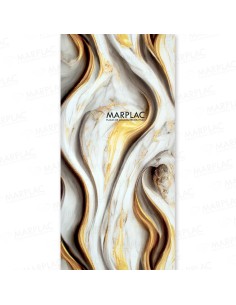 Panel decorativo de PVC veta doradas efecto mármol