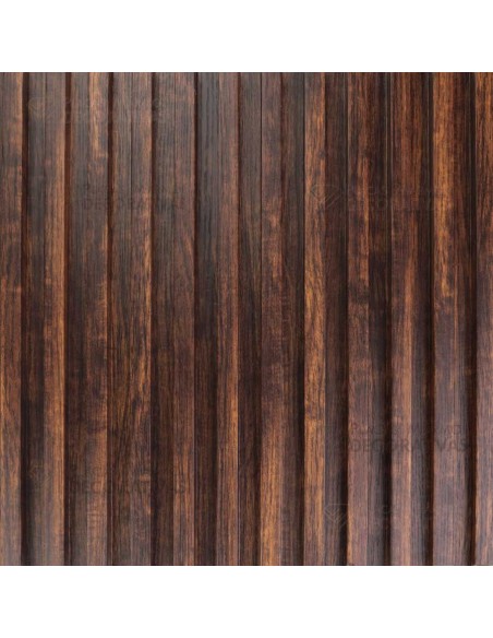 Palilleria Pvc color ébano, Revestimiento pared listones