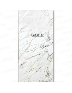 Placas decorativas blanco veta plata marmoleado