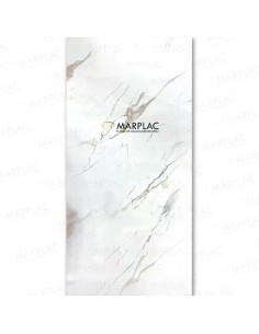 Placa decorativa efecto mármol blanco tierra brillo interior