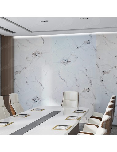 Panel de pared blanco con efecto mármol gris para decoración moderna