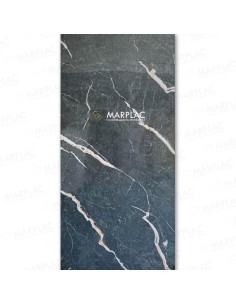 Revestimiento de pared negro brillo estilo mármol elegante y moderno