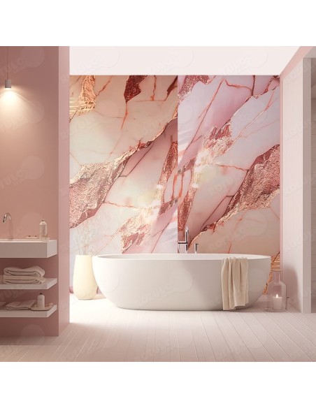 Placa decorativa rosa efecto mármol para interiores elegantes
