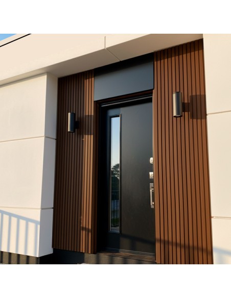 Listones para fachada exterior en WPC Nogal